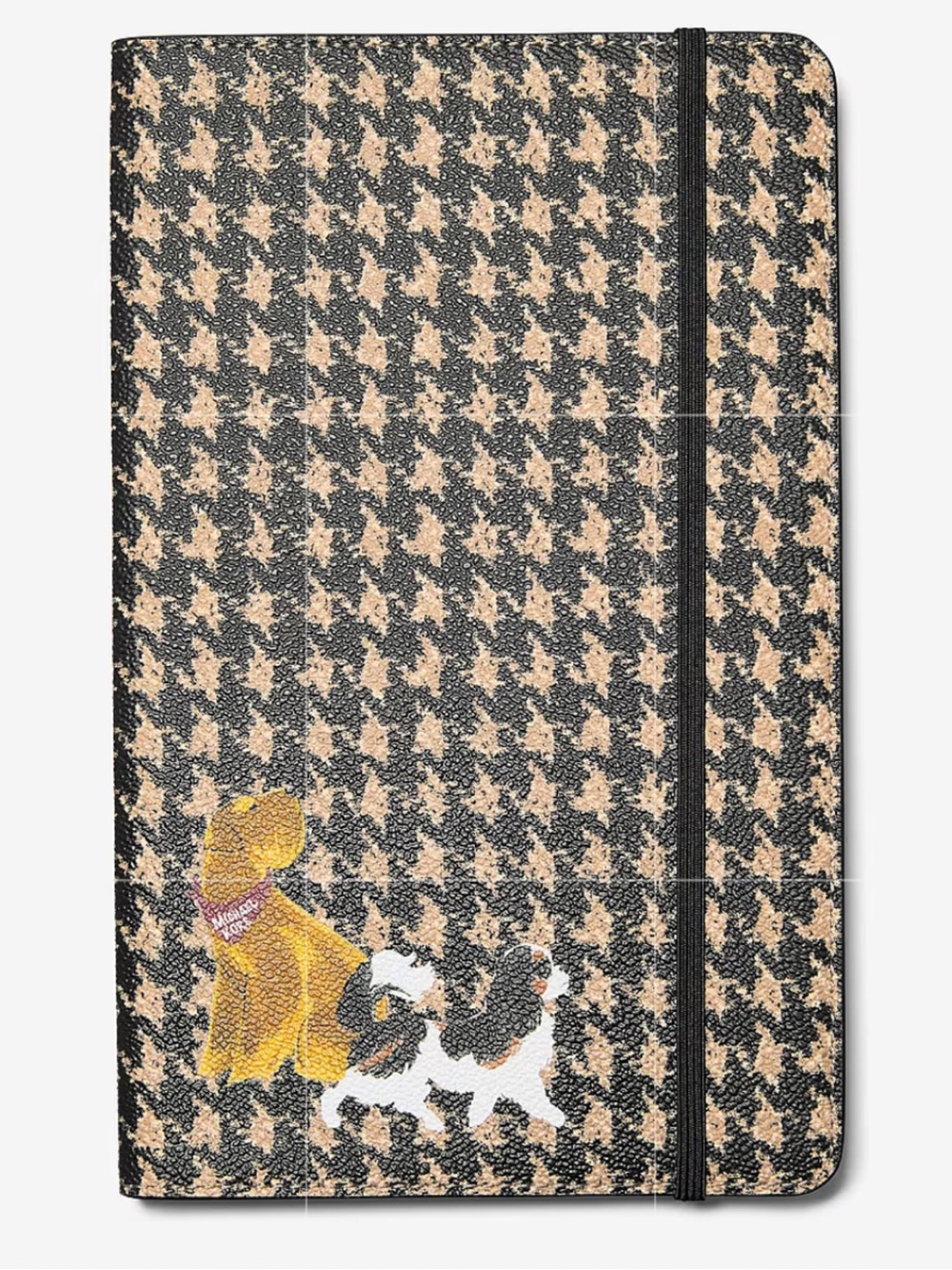 🐶📔🐶 MICHAEL KORS Medium Embellished Houndstooth Print Notebook 🐶📔🐶 NWT 🐶📔🐶